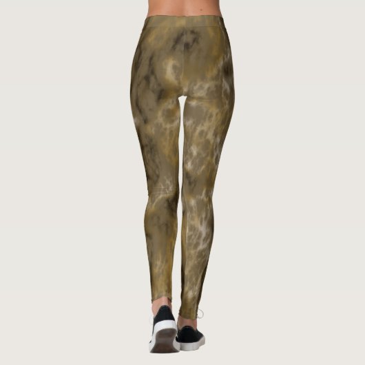 Golden Olive Marmor Leggings (Rückseite)