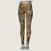 Golden Olive Marmor Leggings (Vorderseite)