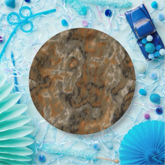 Golden Olive Marmor Pappteller (Party)