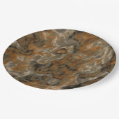 Golden Olive Marmor Pappteller (Schrägansicht)