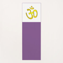 Golden OM Symbol Lila Yoga Meditation Yogamatte