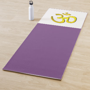 Golden OM Symbol Lila Yoga Meditation Yogamatte