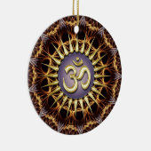Golden OM Tapestry Weave Keramik Ornament (Rechts)