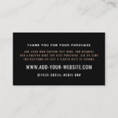 Golden Ombré, Modern Dankeschön Karte (Rückseite)