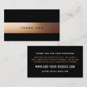 Golden Ombré, Modern Dankeschön Karte (Vorne/Hinten)