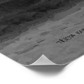 Golden on Bow Bridge in Snow Poster (Ecke)