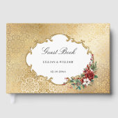 Golden Opulence Weihnachten Blumenzehen Gästebuch (Vorderseite)