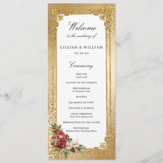 Golden Opulence Weihnachten Blumenzehen Programm (Vorderseite)