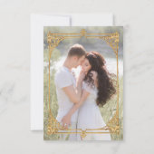 Golden Opulence Weihnachten Blumenzehen Save The Date (Rückseite)