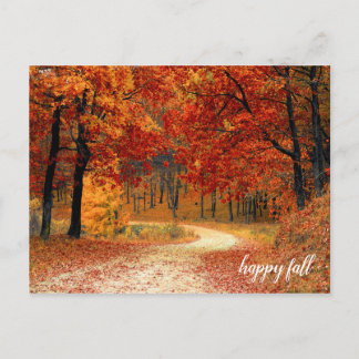 Golden Orange and Yellow Fall Trees - The Restaura Postkarte