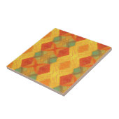 Golden orange aquamarine Rautengeometrie Fliese (Seite)