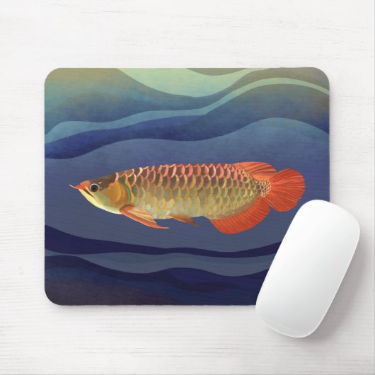 Golden Orange Arowana Mousepad (Mit Mouse)