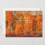 Golden Orange Aspens Herbst Feier des Lebens Einladung (Vorderseite)