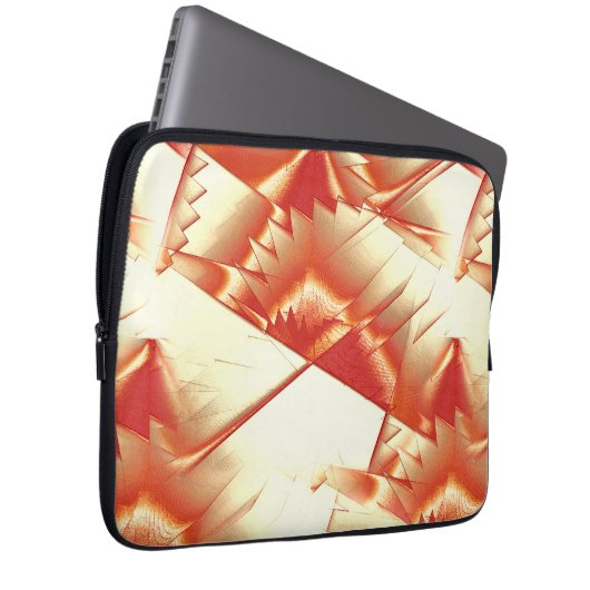 Golden orange bis beige, extrem, grob digitalisier laptopschutzhülle (Vorne Rechts)