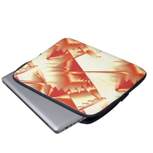 Golden orange bis beige, extrem, grob digitalisier laptopschutzhülle (Vorne Knopf)