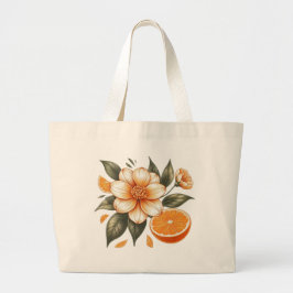 Golden Orange Blossom mit Orange Jumbo Stoffbeutel