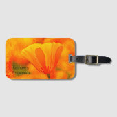 Golden Orange California Mohn "Land of Orange" Gepäckanhänger (Vorderseite (Horizontal))