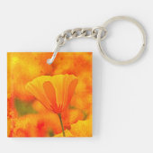 Golden Orange California Mohn "Land of Orange" Schlüsselanhänger (Rückseite)