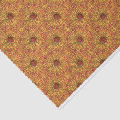 Golden Orange Circular Mosaic Muster Seidenpapier (Ausschnitt)