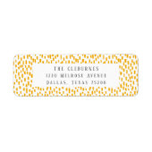 Golden Orange Dashing Return Address Label (Vorne)