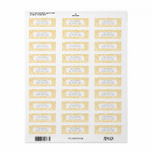 Golden Orange Dashing Return Address Label (Vorne)