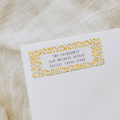 Golden Orange Dashing Return Address Label