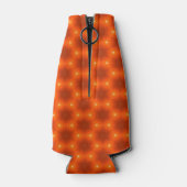 Golden Orange Honeycomb Hexagon Muster Flaschenkühler (Rückseite)