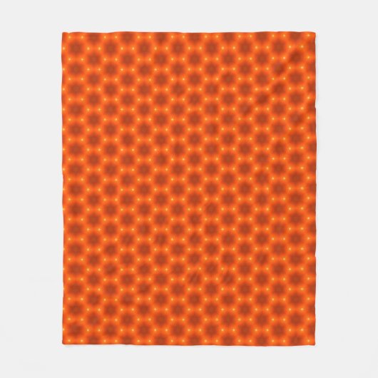 Golden Orange Honeycomb Hexagon Muster Fleecedecke (Vorderseite)