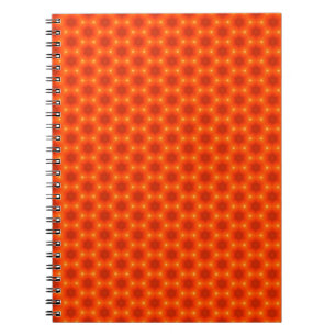 Golden Orange Honeycomb Hexagon Muster Notizblock