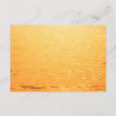 Golden Orange Sommermeere Hochzeit Begleitkarte (Rückseite)