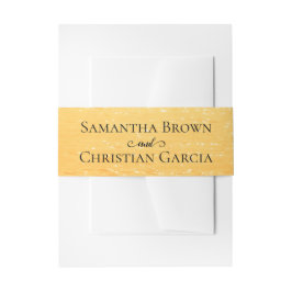 Golden Orange Sommermeere Hochzeit Einladungsbanderole