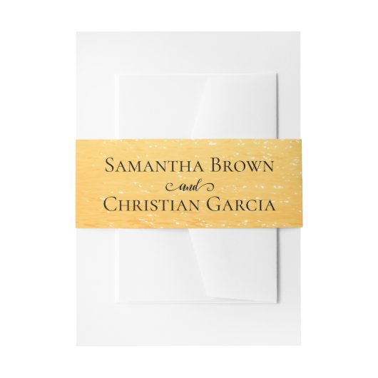 Golden Orange Sommermeere Hochzeit Einladungsbanderole (Vorderseite Beispiel)