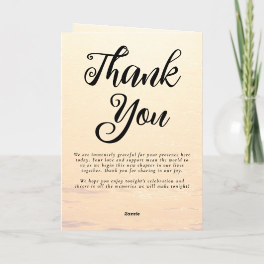 Golden Orange Sommermeere Hochzeit Programm (Rückseite)