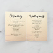 Golden Orange Sommermeere Hochzeit Programm (Innenseite)