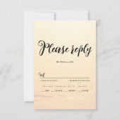 Golden Orange Sommermeere Hochzeit RSVP Karte (Vorderseite)