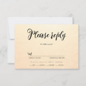 Golden Orange Sommermeere Hochzeit RSVP Karte (Vorderseite)