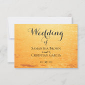 Golden Orange Sommermeere Hochzeit RSVP Karte (Rückseite)