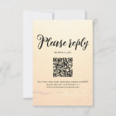 Golden Orange Sommermeere Hochzeit RSVP Karte (Vorderseite)