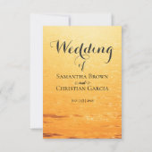 Golden Orange Sommermeere Hochzeit RSVP Karte (Rückseite)