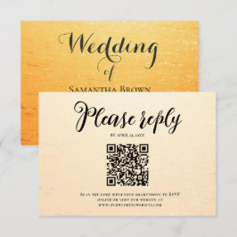 Golden Orange Sommermeere Hochzeit RSVP Karte