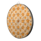 Golden Orange Stars Pattern Dartscheibe (Vorderseite rechts)