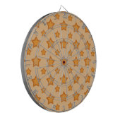 Golden Orange Stars Pattern Dartscheibe (Vorderseite Links)