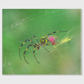 Golden Orb Weaver Spipping Paper Geschenkpapier (Flach)