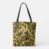 Golden Orbit Bloom   Tasche (Rückseite)