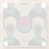 Golden Orbit Bold Circles Abstract Throw Cushion Glasuntersetzer (Rückseite)