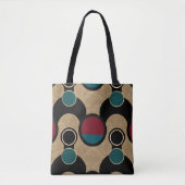 Golden Orbit Bold Circles Abstract Throw Cushion Tasche (Vorderseite)