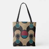 Golden Orbit Bold Circles Abstract Throw Cushion Tasche (Rückseite)