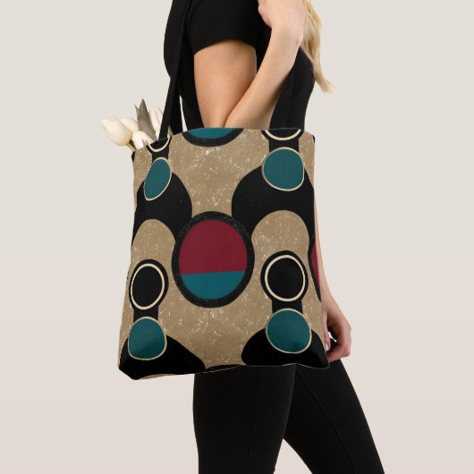 Golden Orbit Bold Circles Abstract Throw Cushion Tasche (Von Nahem)