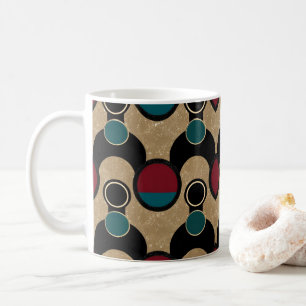 Golden Orbit Bold Circles Abstract Wurfkissen Kaffeetasse