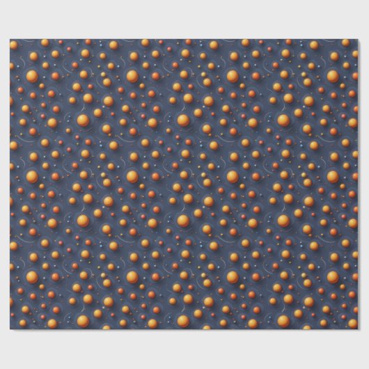 Golden Orbs | Geschenkpapier (Flach)